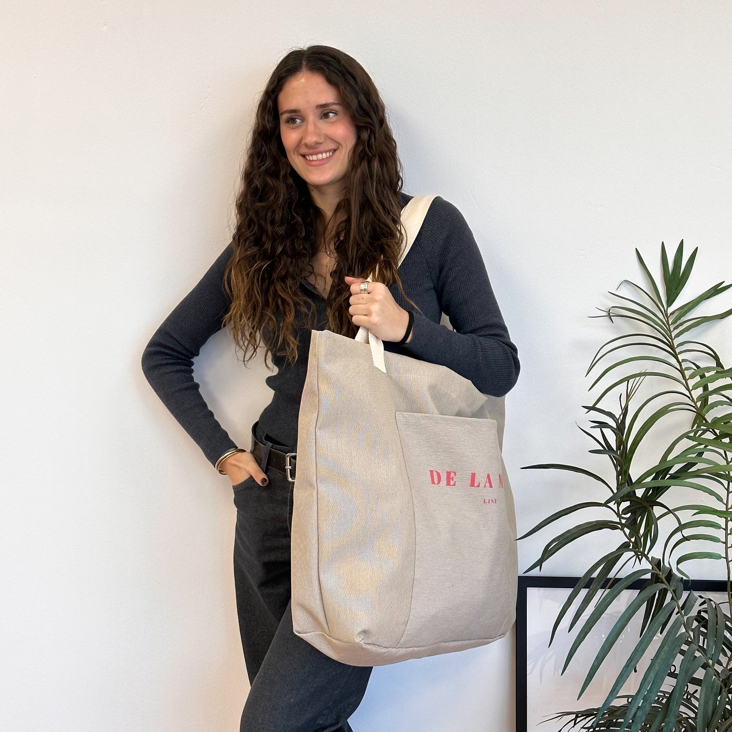 Extra grote shopper SAND
