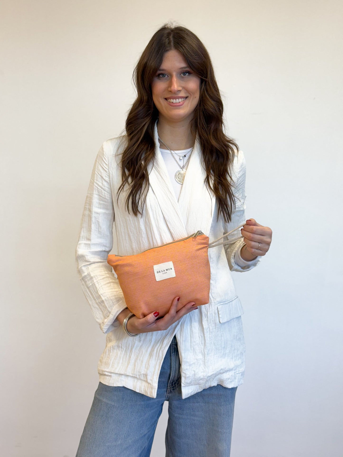 Beauty Bag de La Mur Line groot GINA oranje