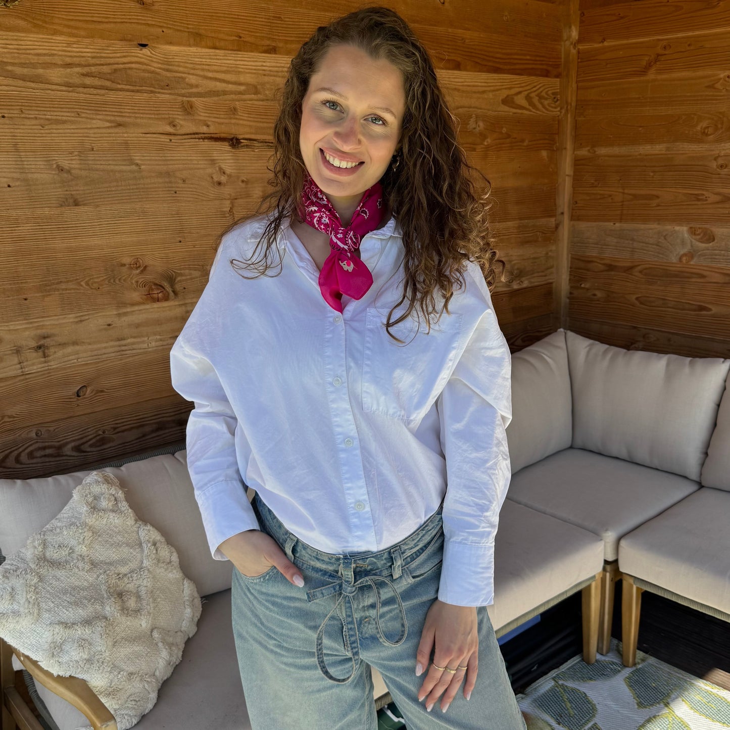 Bandana Sjaal Fuchsiaroze Olifantje