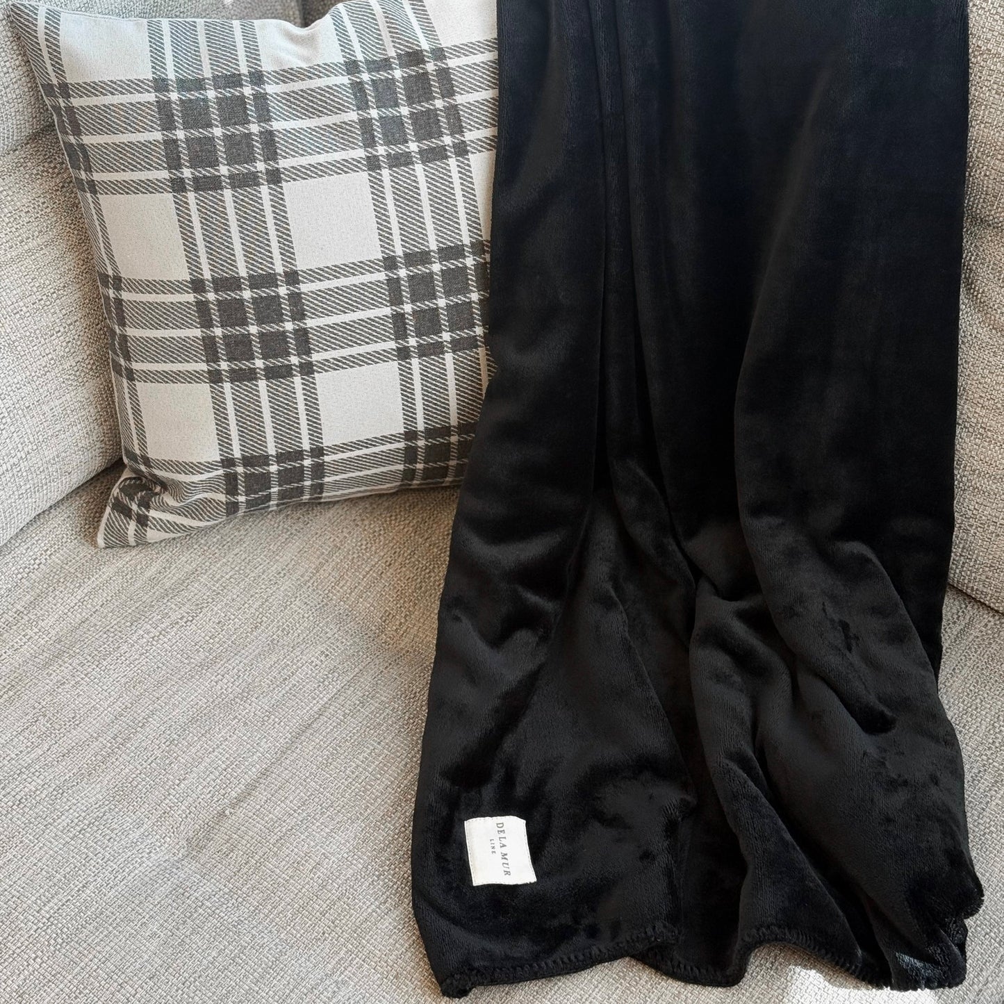 Kariertes Tuch SCHWARZ