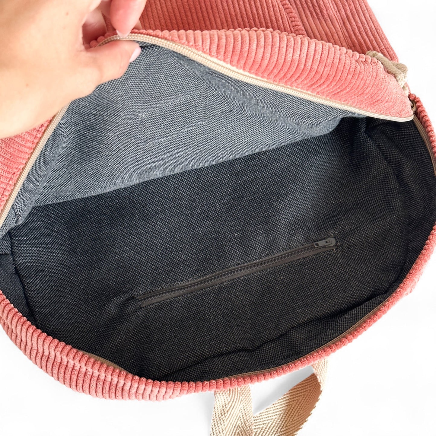 Rucksack Klein Rib CORAL