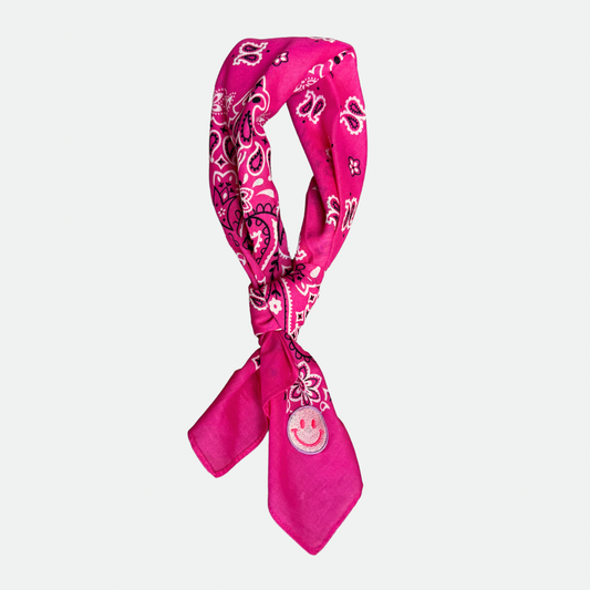 Bandana Sjaal Fuchsiaroze Smiley