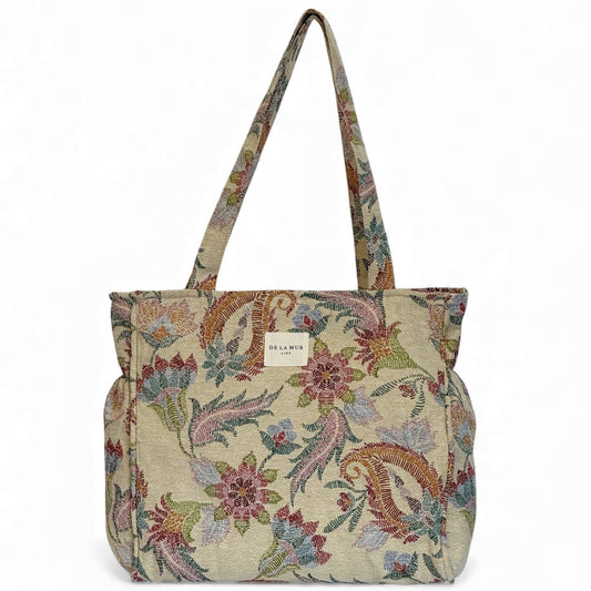 Rechthoekige Shopper met rits Color