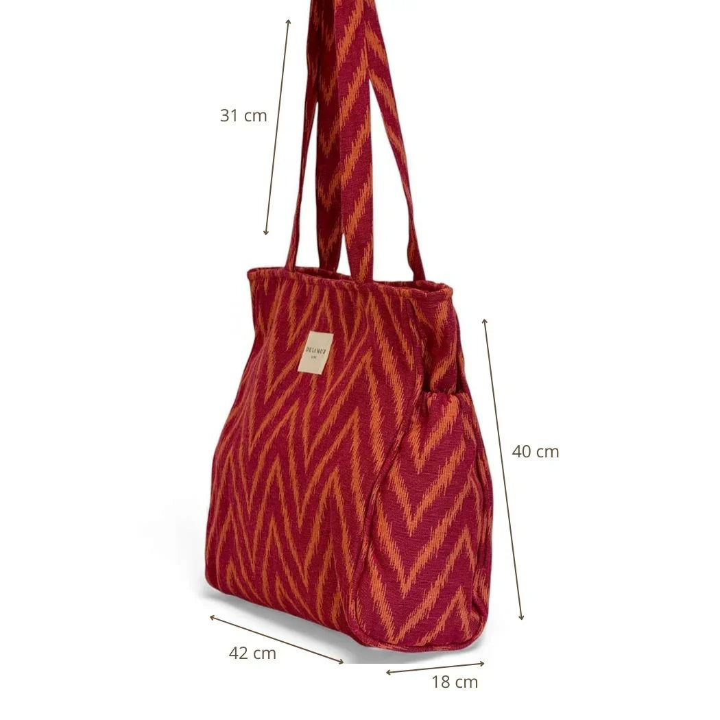 Rechthoekige Shopper met rits Fuego