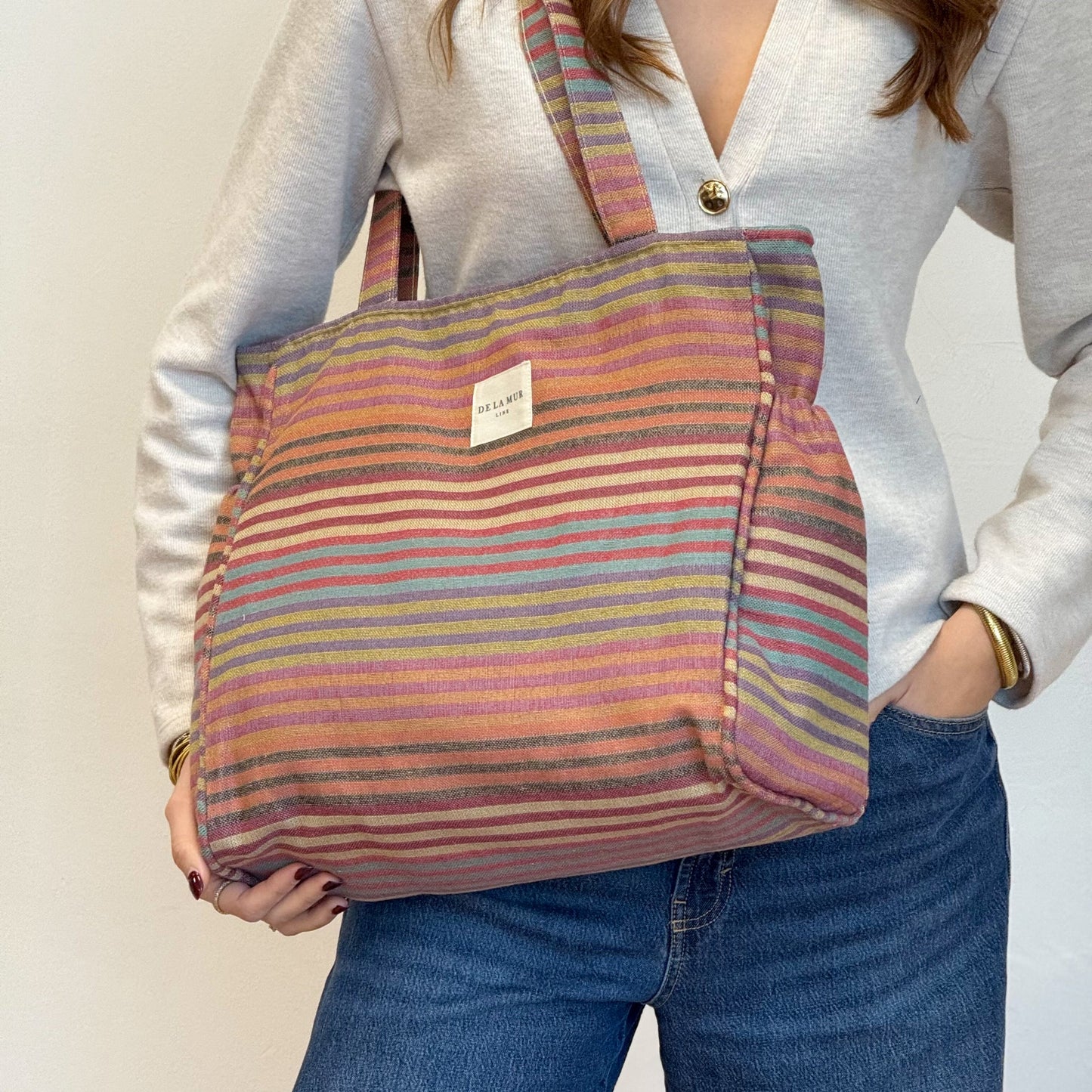 Rechthoekige Shopper met rits Maria