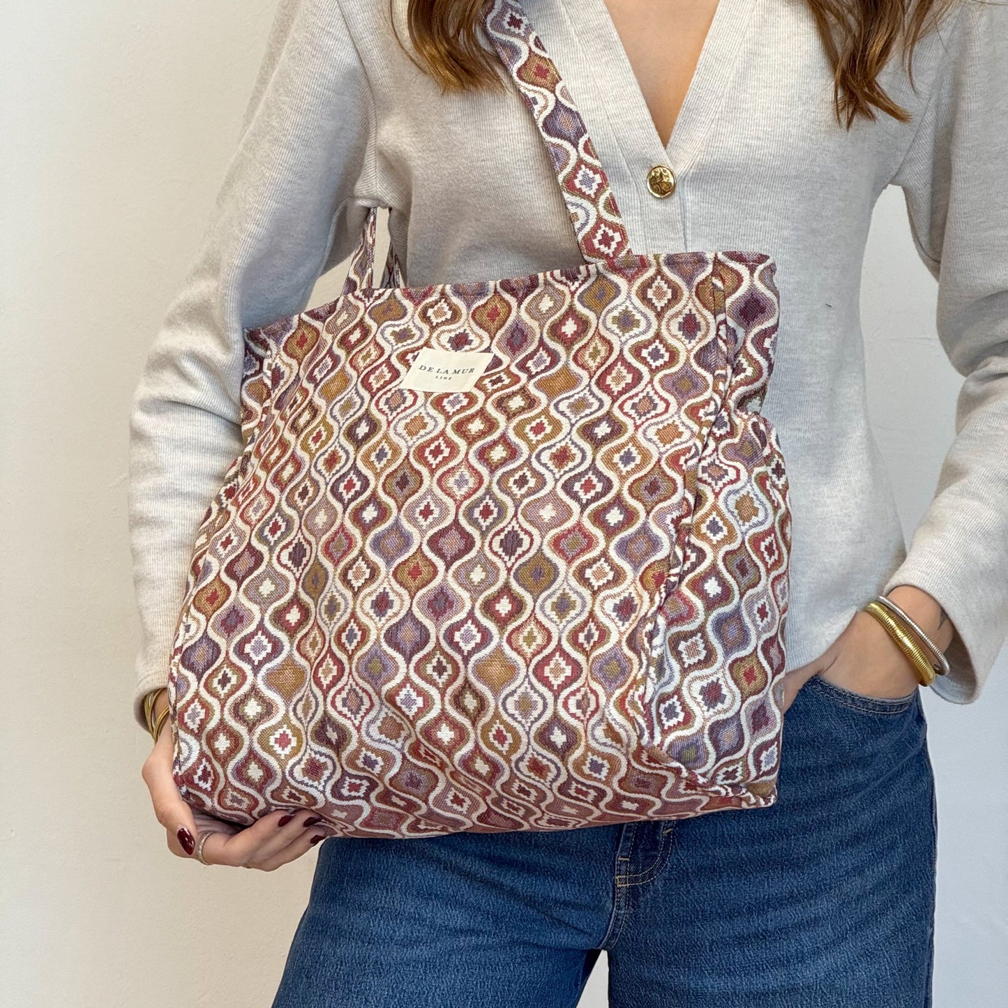 Rechthoekige Shopper met rits Onda