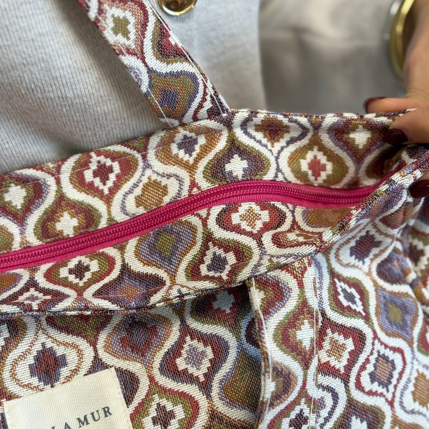 Rechthoekige Shopper met rits Onda