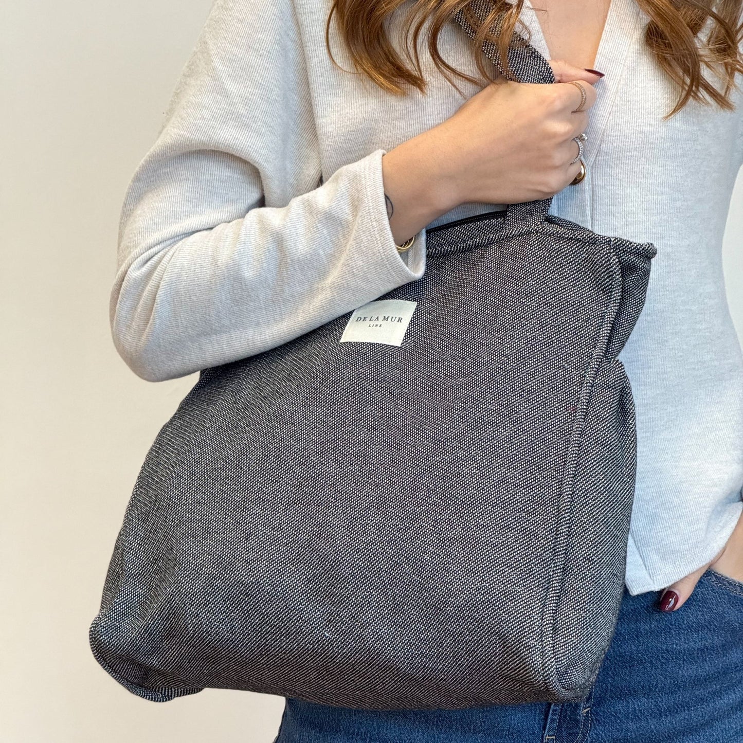 Rechthoekige Shopper met rits Sinay