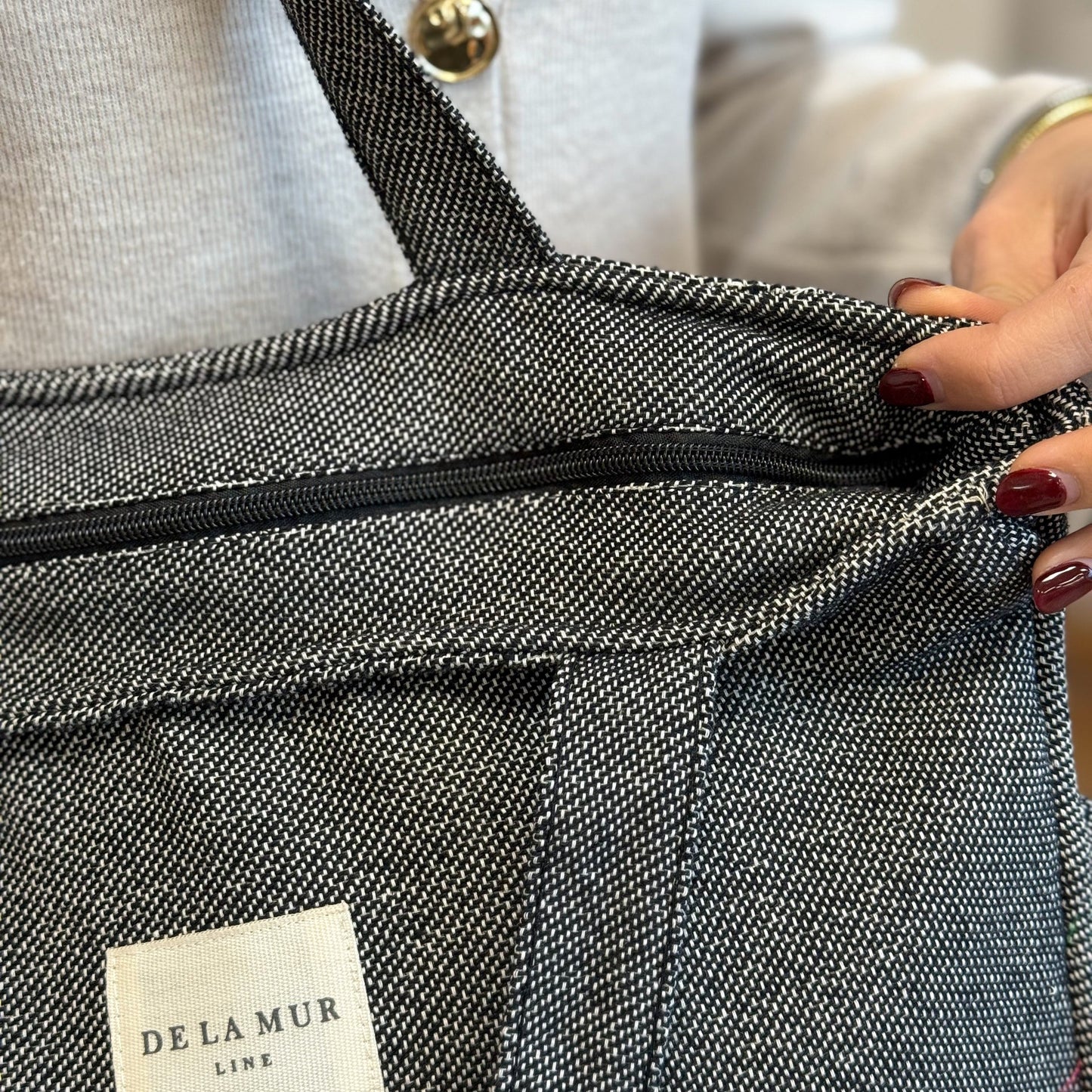 Rechthoekige Shopper met rits Sinay