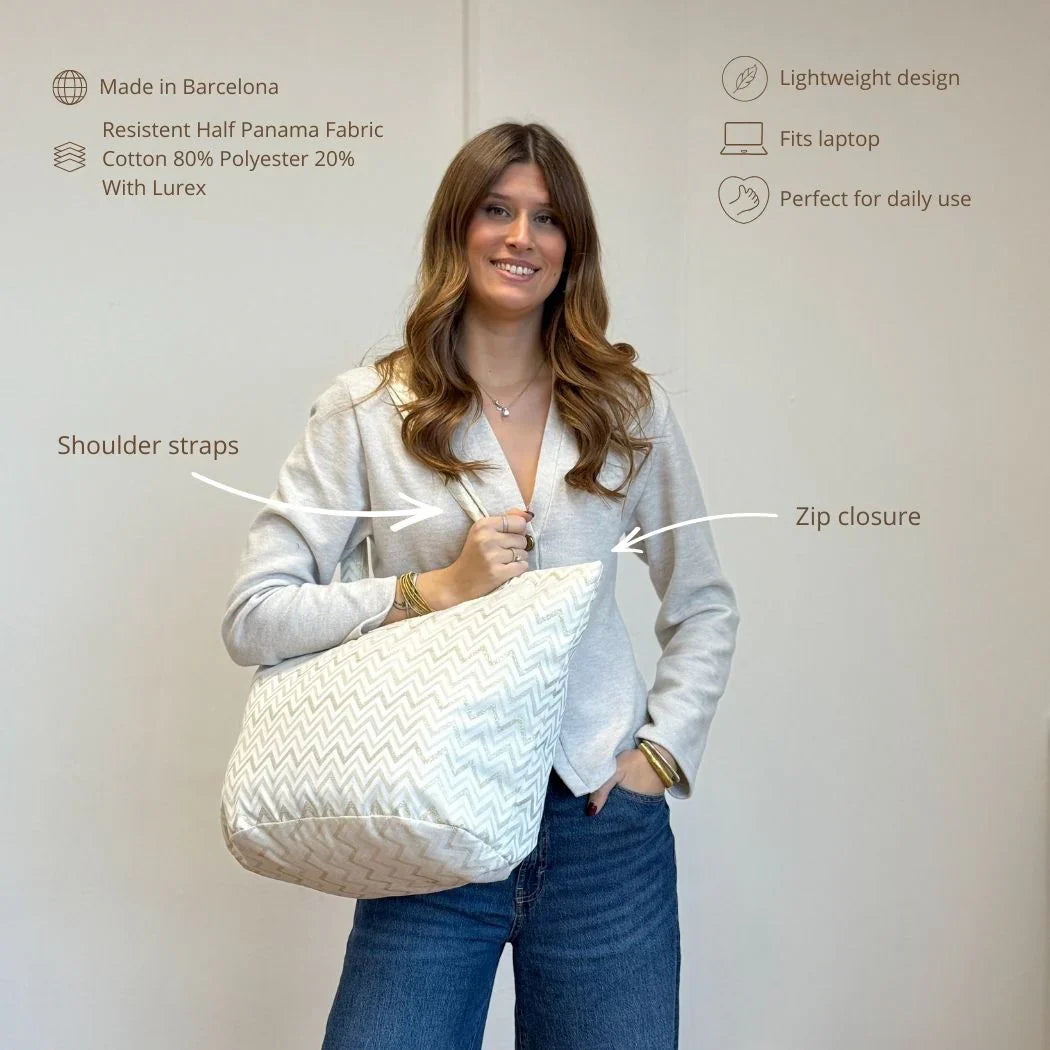 Große Einkaufstasche mit Reißverschluss ASTRO