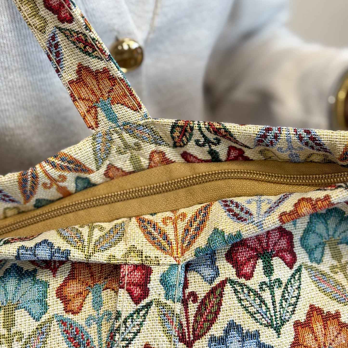 Grote Shopper met rits FLORA