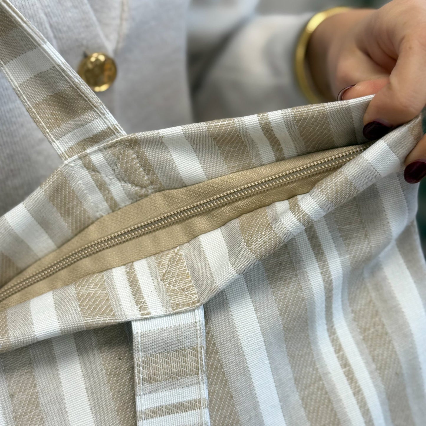 Große Einkaufstasche mit Reißverschluss MALIK