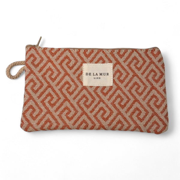 Beauty Bag Mini de La Mur Line GREC terra tegelkleurige print 