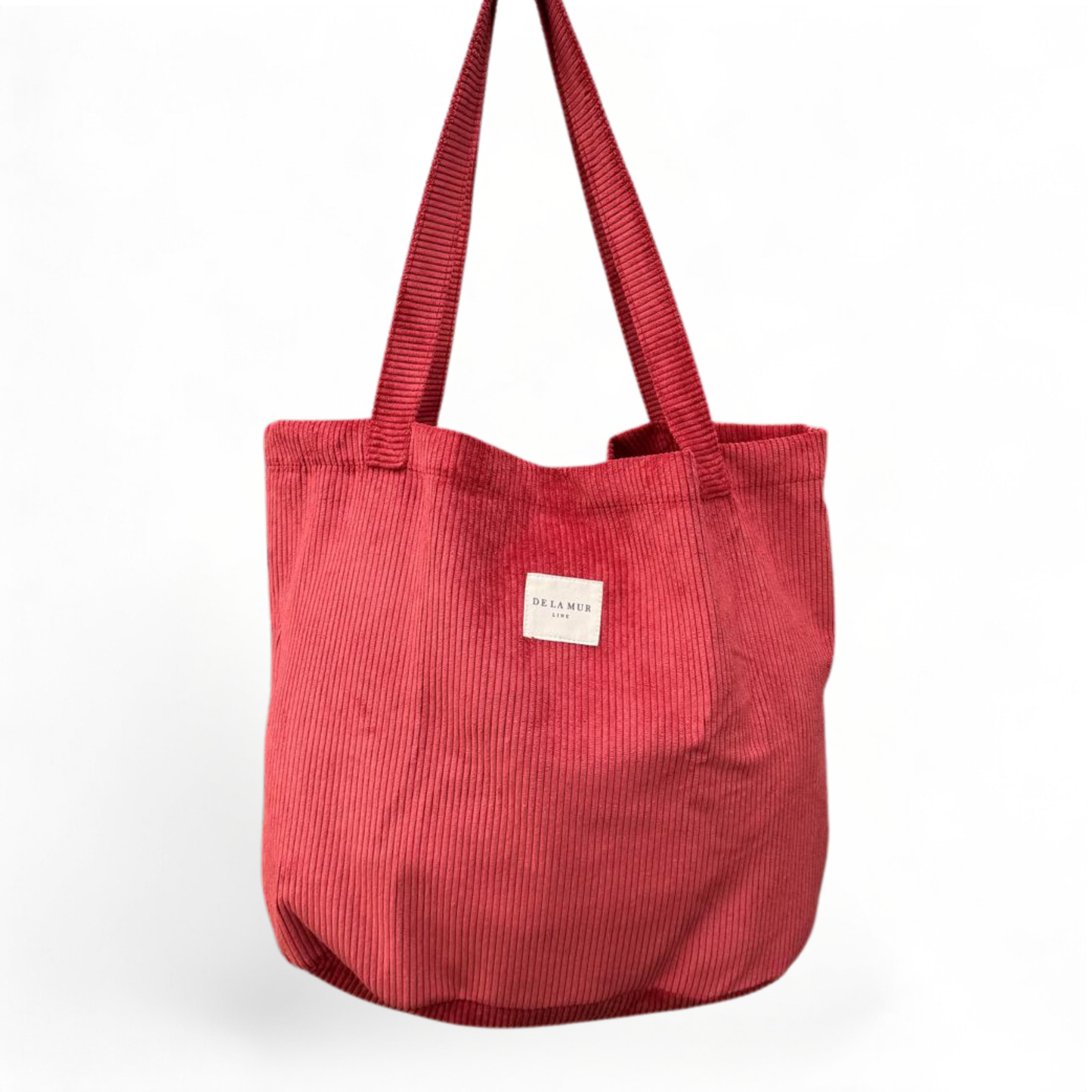 Schultertasche Shopper Rippenmuster ROT
